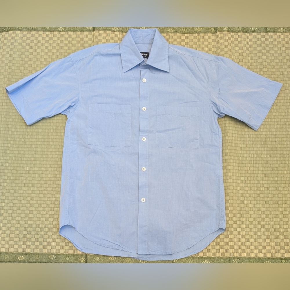Arpenteur Short Sleeve Stereo Overshirt Blue Men's Size Small Made in France